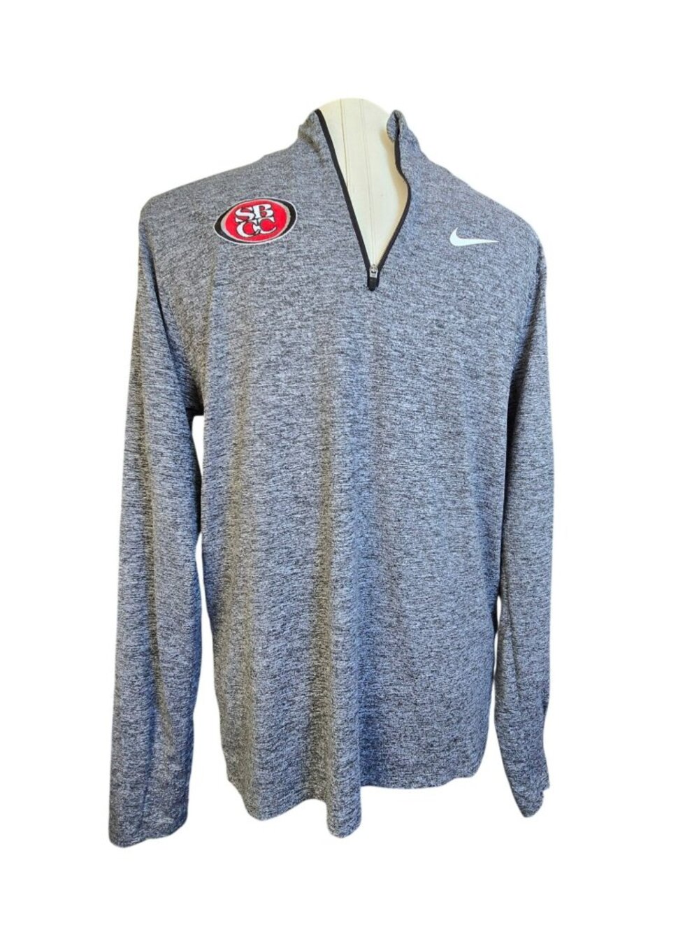 Nike Dri-FIT Running Jacket SBCC Mens 1/4 Zip Pullover Grey Size Medium JJ4391
